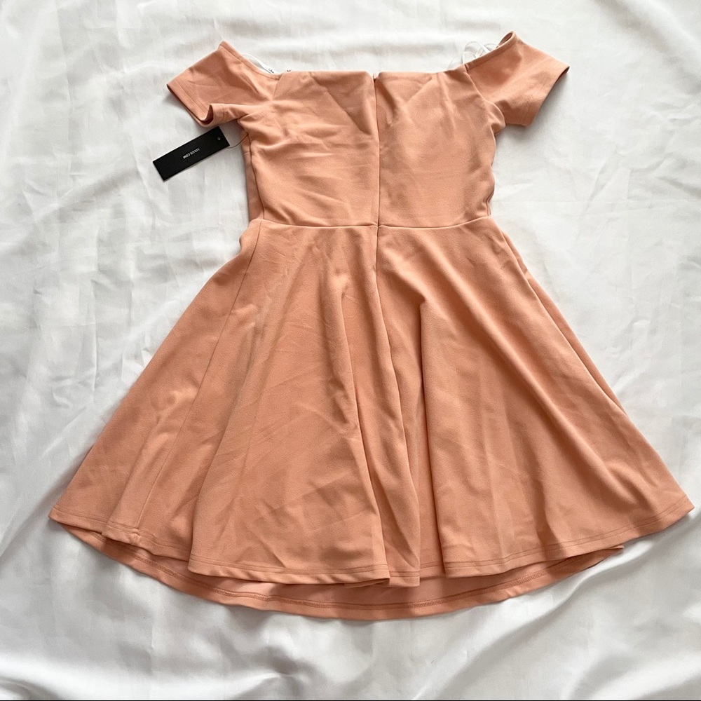 Lulus Play the Party Off-the-Shoulder Skater Dress - Picture 3 of 5